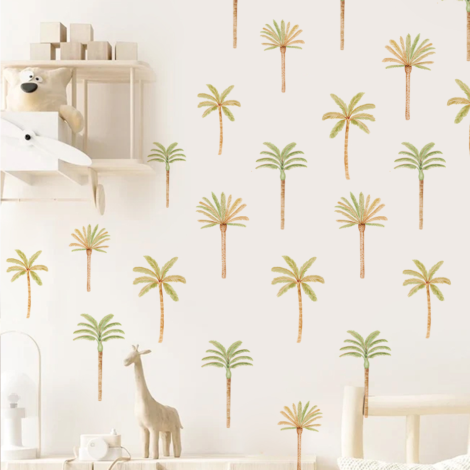 Baby Nursery Artwork - Boho Coconut Palm Tree Wall Sticker