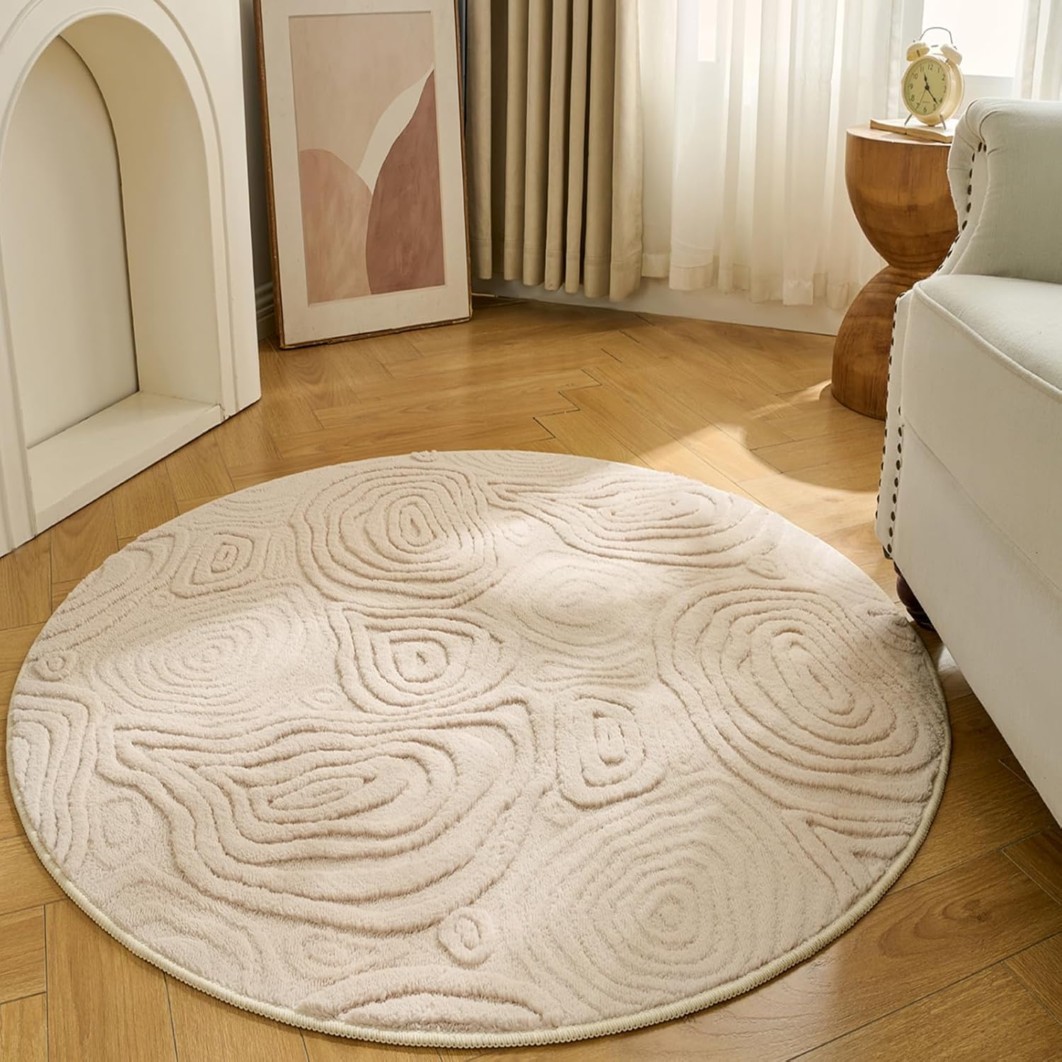 Soft Rug Nursery - 3D Geometric Round Rug – Soft