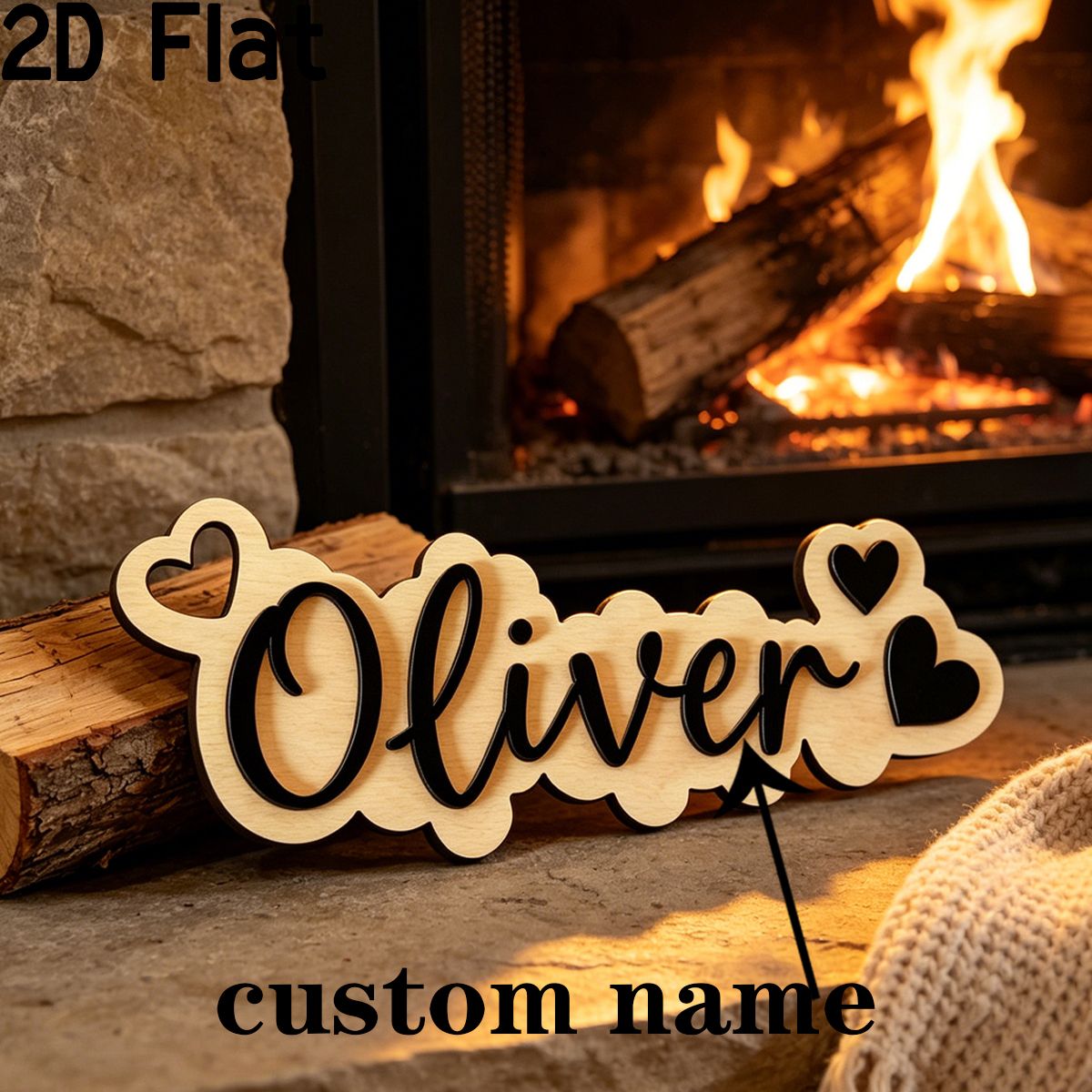 Baby Nursery Office - 1Pc Custom Love Decor Wooden Acrylic