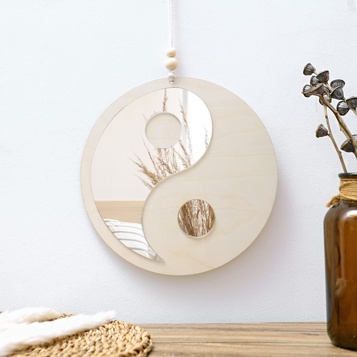 Baby Nursery Mirror - Wooden Mirror Home Decor Boho Wall