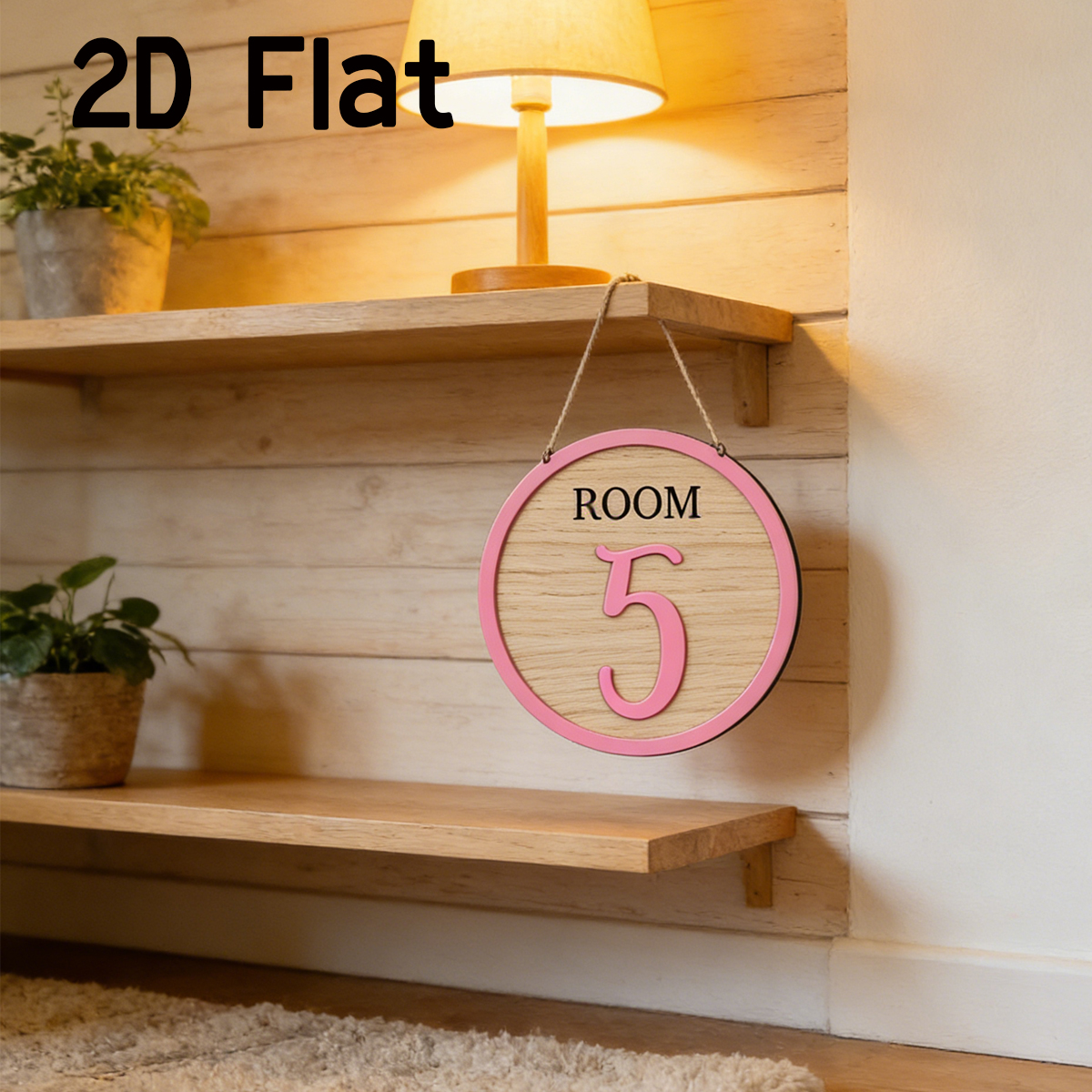 Baby Nursery Office - 1Pc Cutom Pink Room Number Wooden