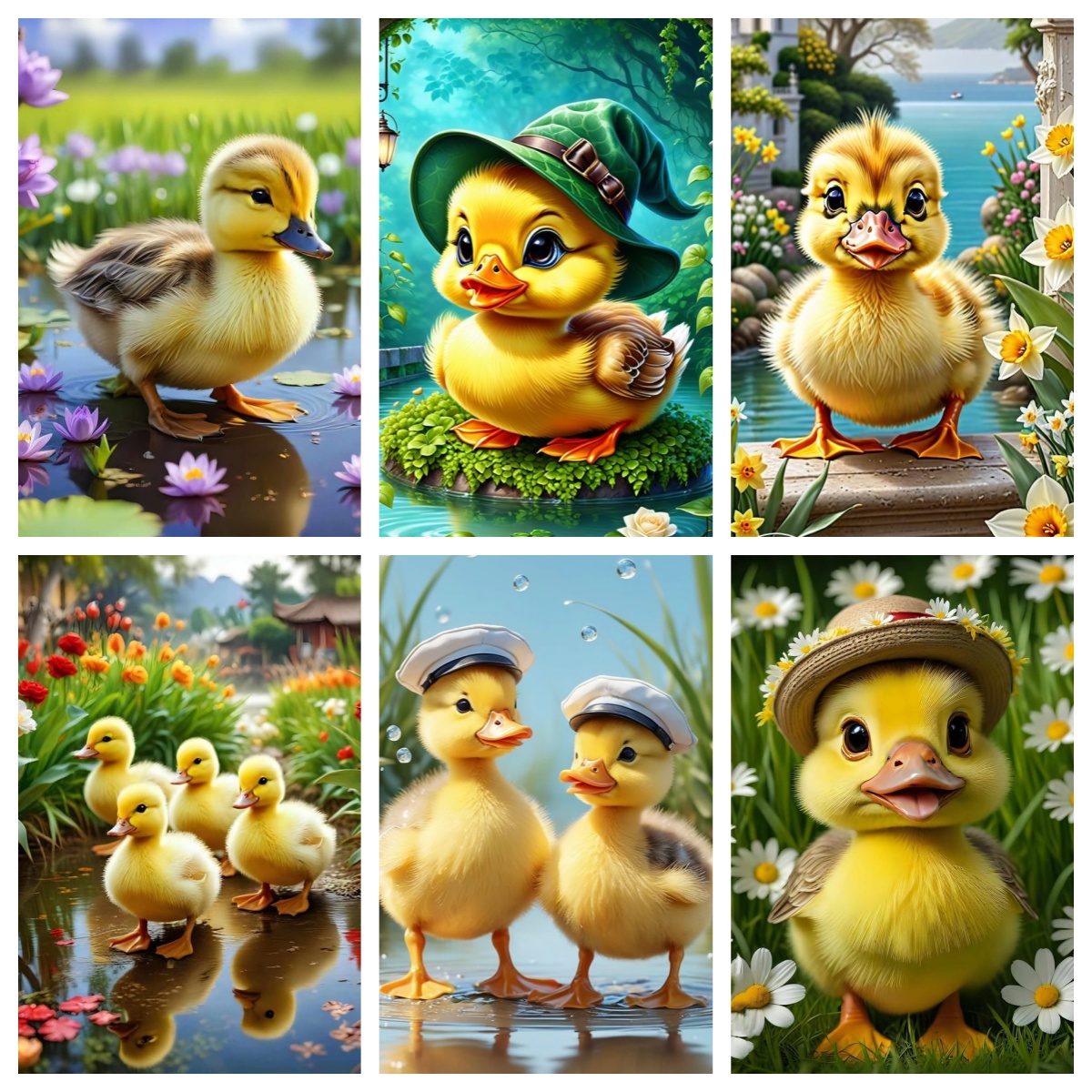 Baby Nursery Kit - Yellow Duckling Diamond Art Kits for