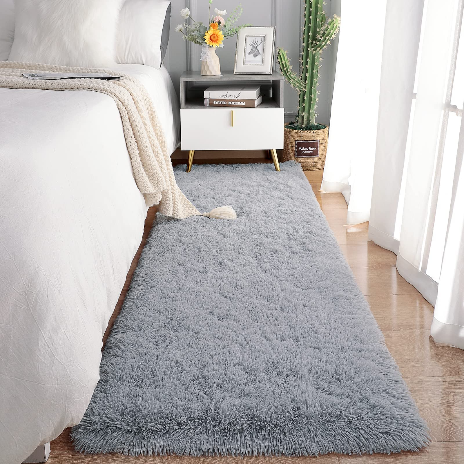 Soft Rug Nursery - VIKAMA Soft Running Rug, Plush And