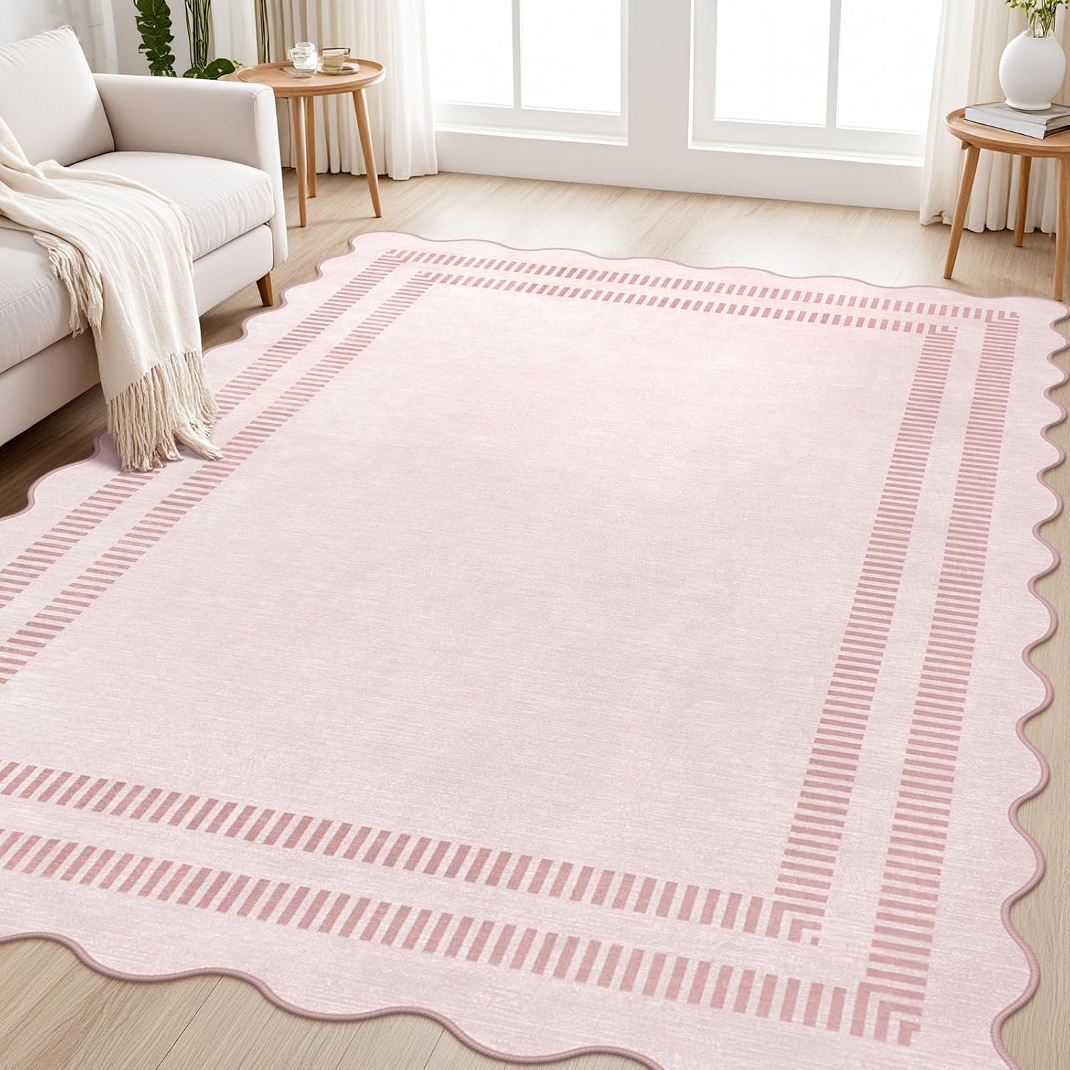 Soft Rug Nursery - 5x7 Washable Non Slip Area Rug,
