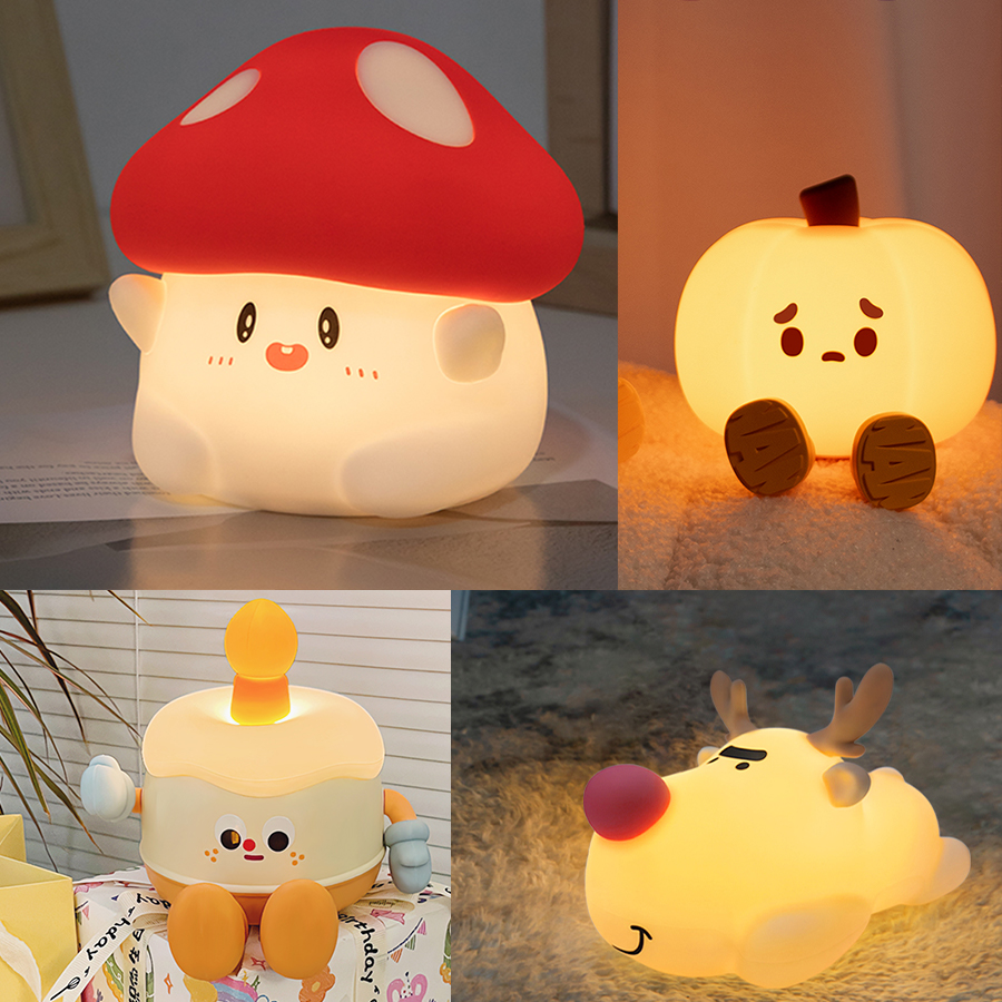 Baby Nursery Table - Mushroom Night Light LED Rechargeable USB