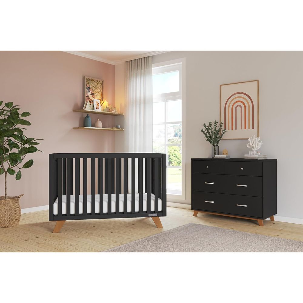 Convertible Crib Set - 4-in-1 Convertible Crib and 3-Drawer Dresser