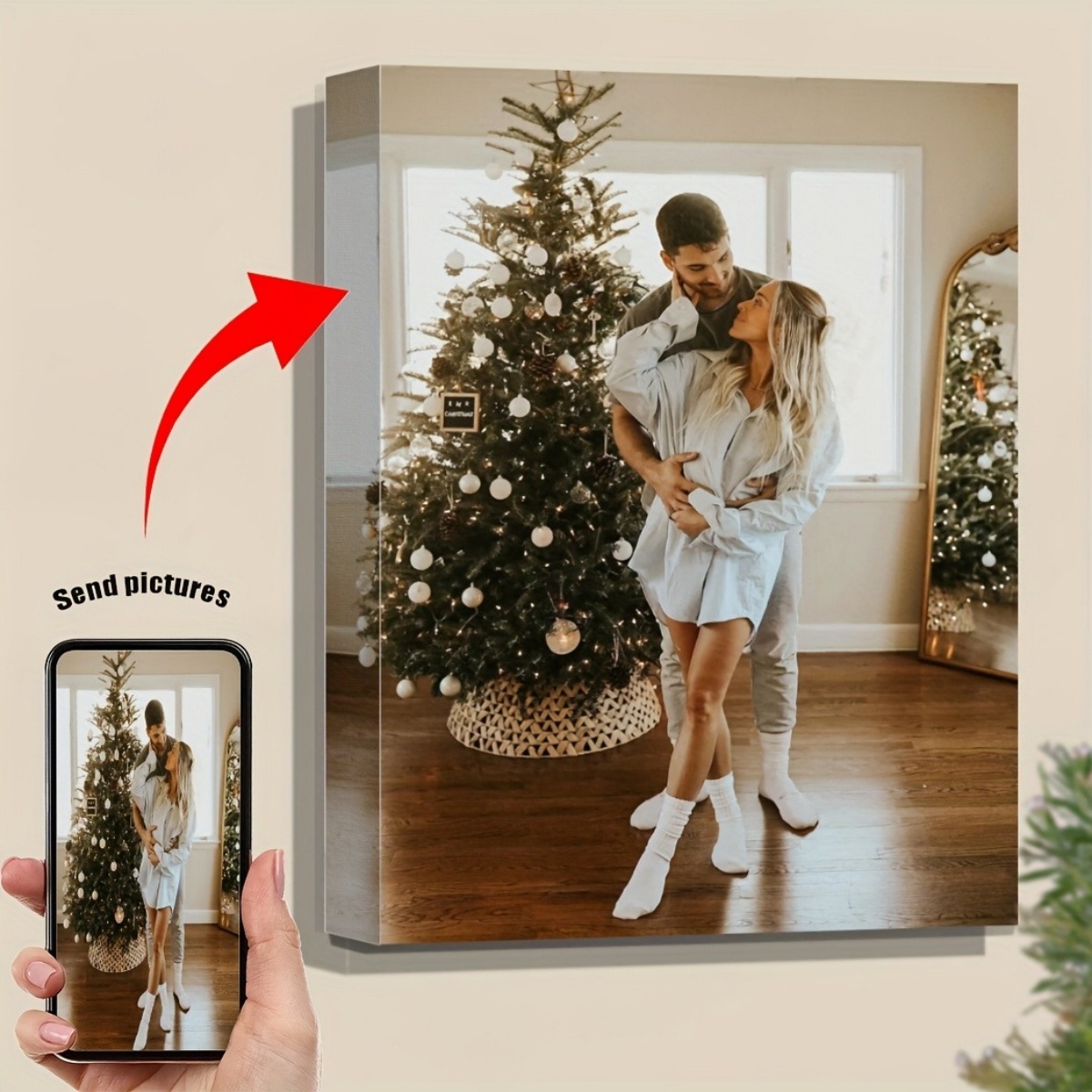 Photo Frame Baby - One Framed, Customizable Family Photo Canvas