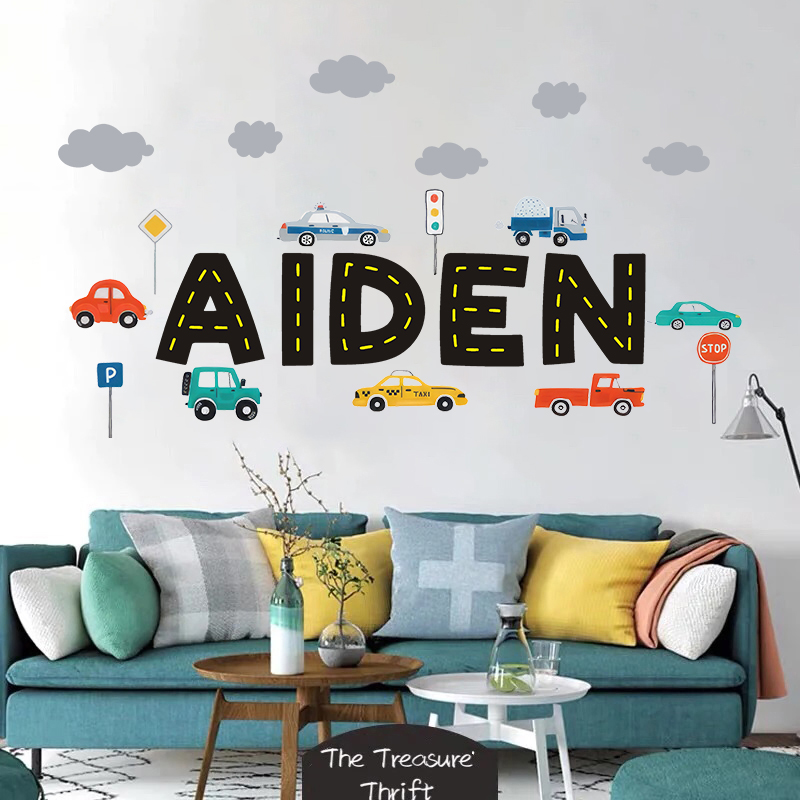 Custom Name Construction Vehic - Baby Nursery Artwork ulasan dan harga