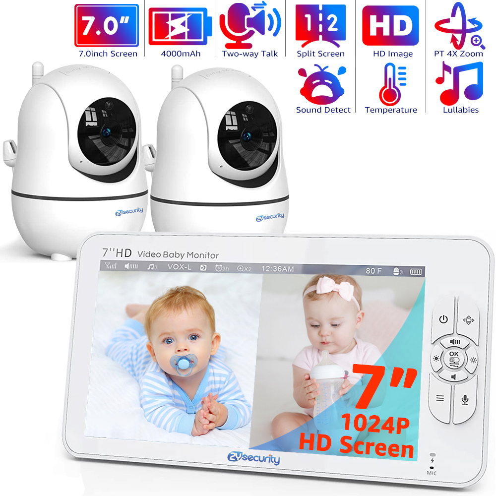 7.0 inch Video Baby Monitor HD - Baby Monitor Split Screen ulasan dan harga