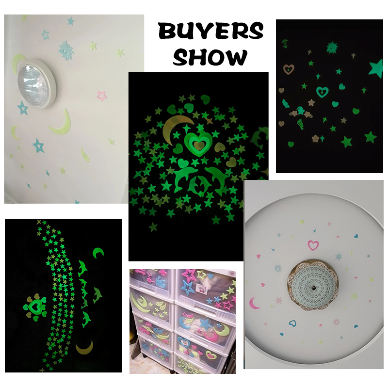 Luminous Wall Stickers Glow In - Baby Nursery Ceiling Light ulasan dan harga