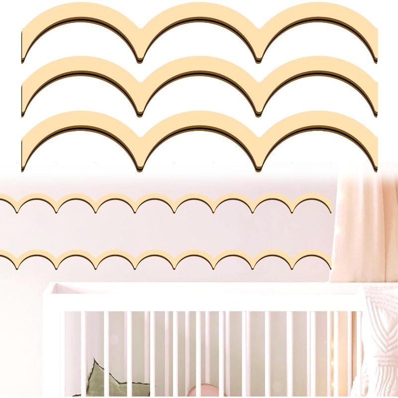 36Pcs Unfinished Wood Trim Mol - Baby Nursery Artwork ulasan dan harga