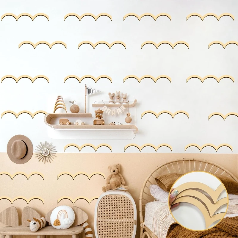 36Pcs Unfinished Wood Trim Mol - Baby Nursery Artwork ulasan dan harga