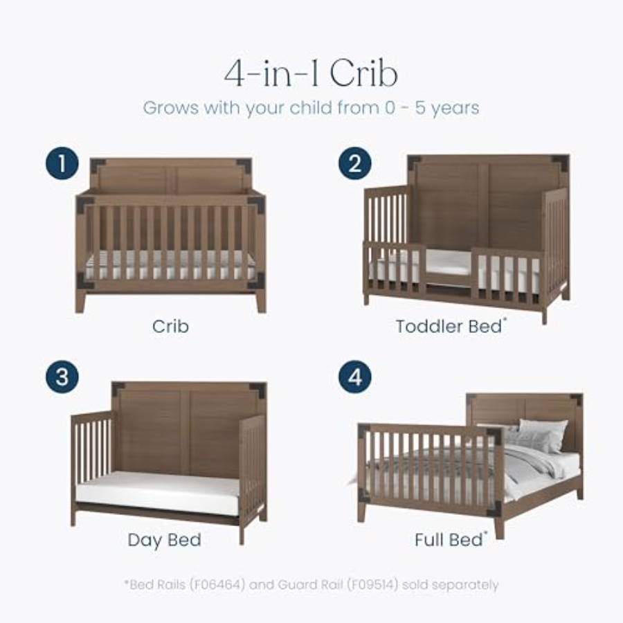 Lucas Design 4-in-1 Convertibl - Convertible Crib Set ulasan dan harga