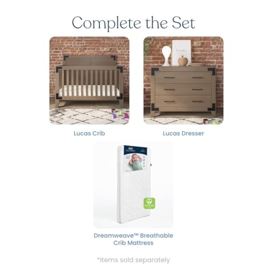 Lucas Design 4-in-1 Convertibl - Convertible Crib Set ulasan dan harga