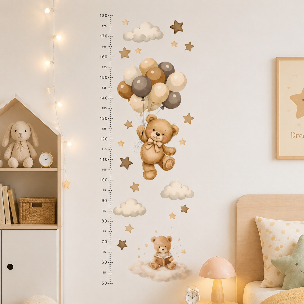 Bohemia Cute Bear Height Chart - Baby Nursery Artwork ulasan dan harga