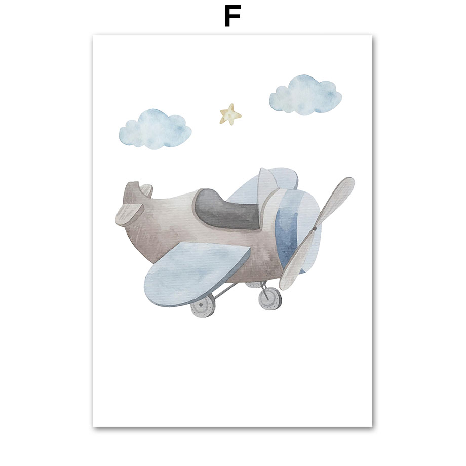 Cartoon Blue Helicopter Plane  - Baby Nursery Mirror ulasan dan harga