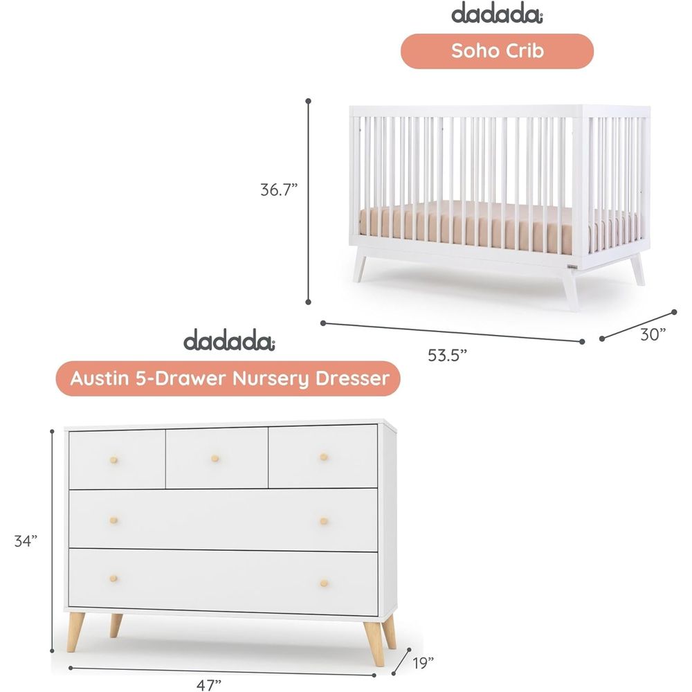 Baby Harmony Nursery Set, urni - Convertible Crib Set ulasan dan harga