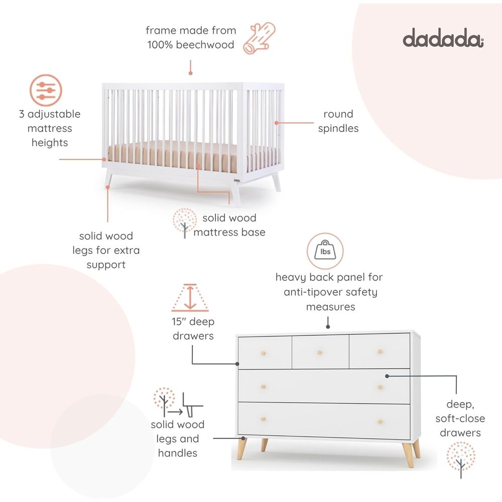 Baby Harmony Nursery Set, urni - Convertible Crib Set ulasan dan harga