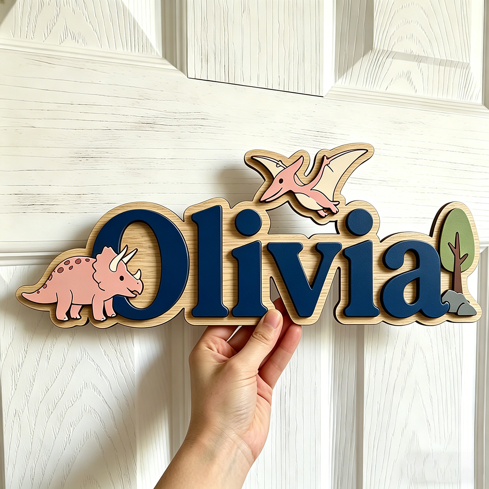 Personalized Dinosaur Name Sig - Baby Nursery Artwork ulasan dan harga
