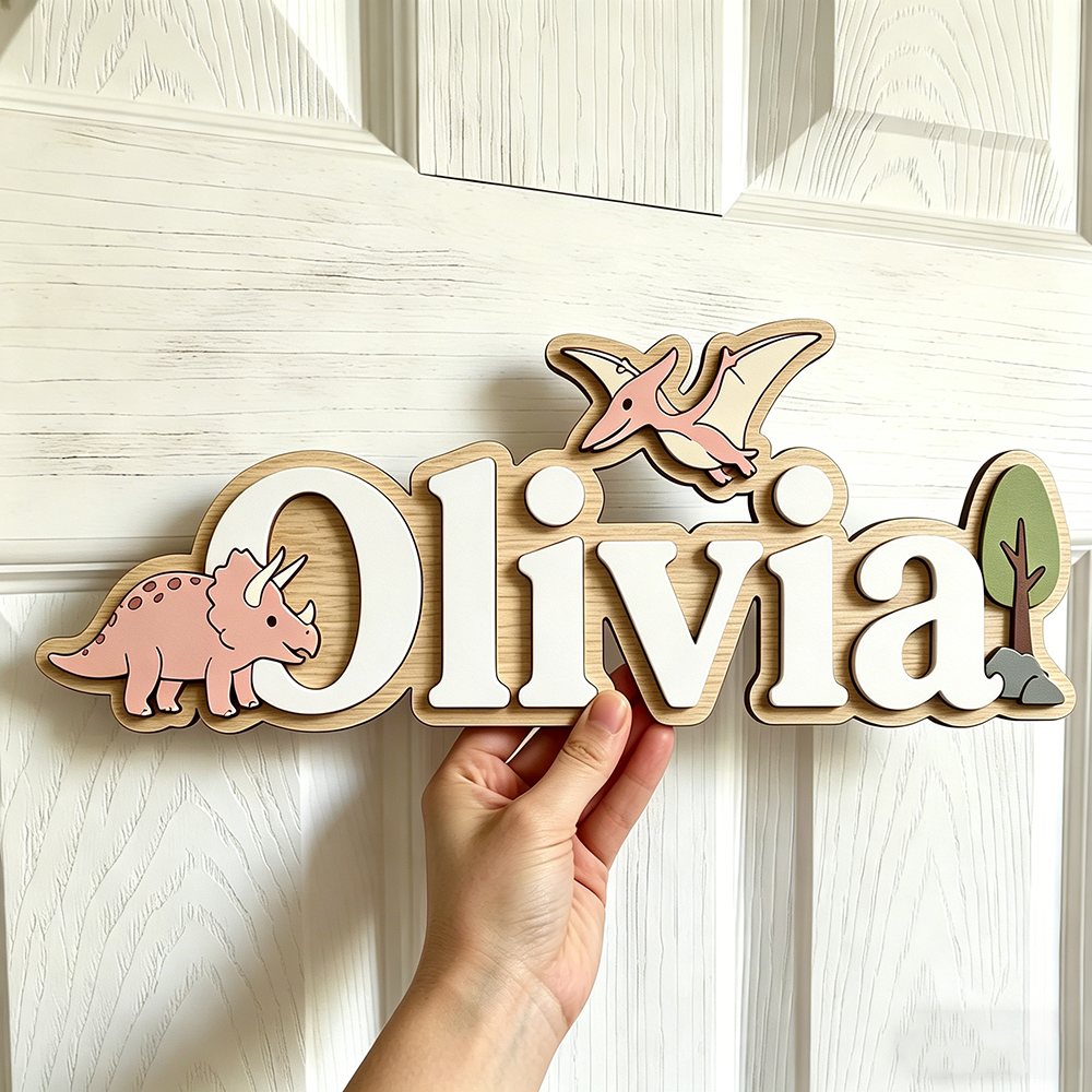 Personalized Dinosaur Name Sig - Baby Nursery Artwork ulasan dan harga