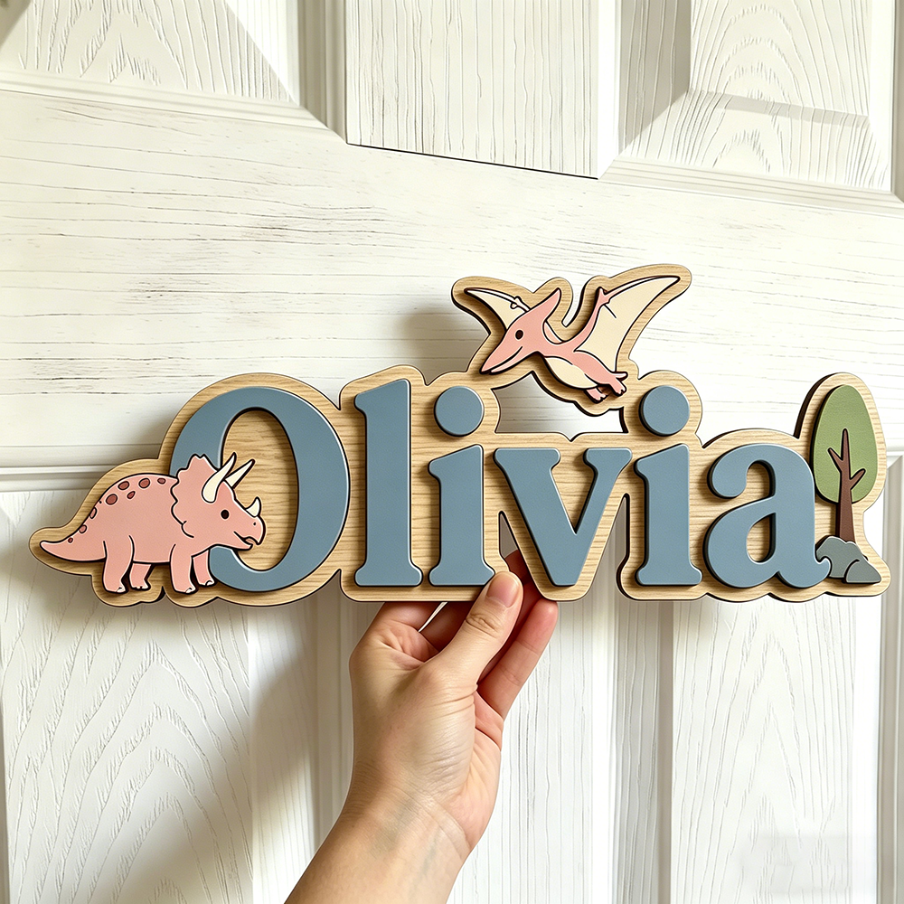 Personalized Dinosaur Name Sig - Baby Nursery Artwork ulasan dan harga