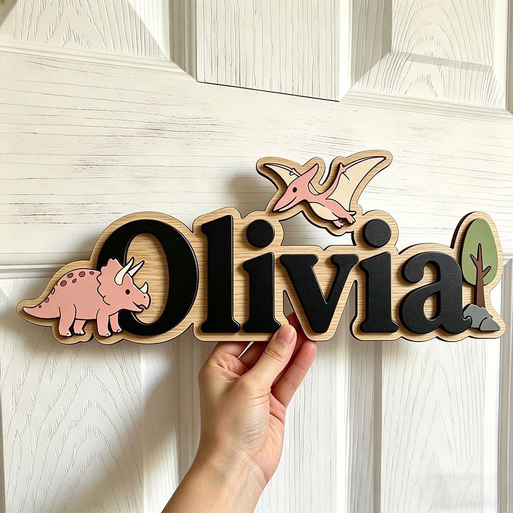 Personalized Dinosaur Name Sig - Baby Nursery Artwork ulasan dan harga