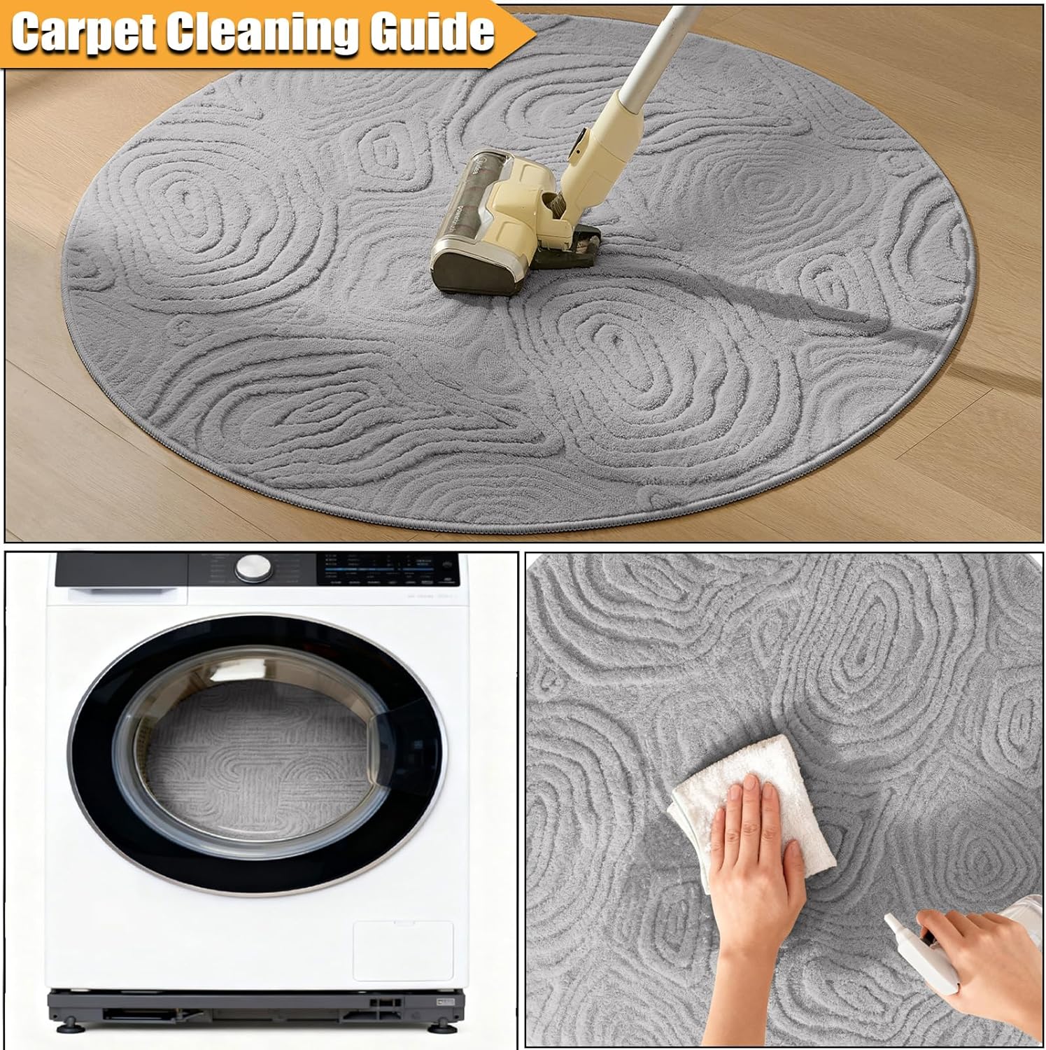 3D Geometric Round Rug – Soft  - Soft Rug Nursery ulasan dan harga