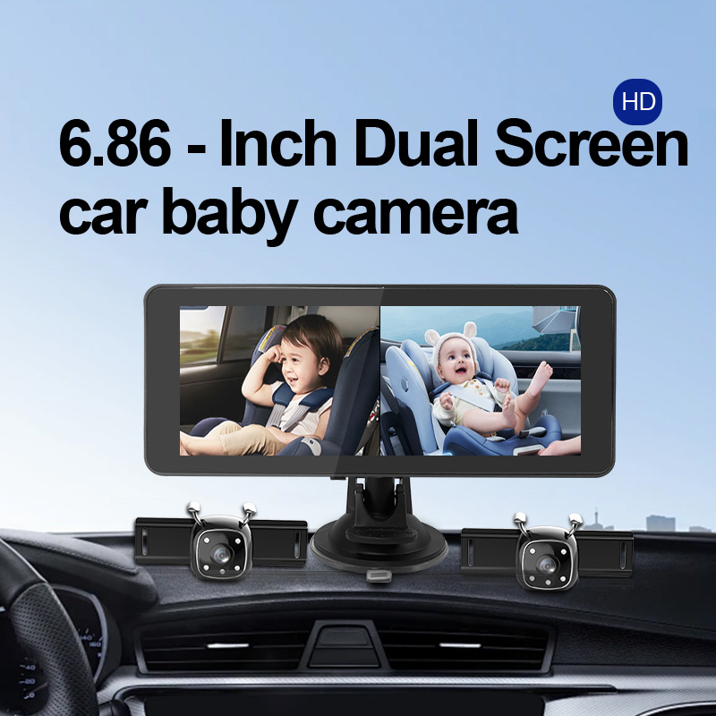 HD 2CH Baby Car Camera, 6.86 I - Baby Monitor Split Screen ulasan dan harga