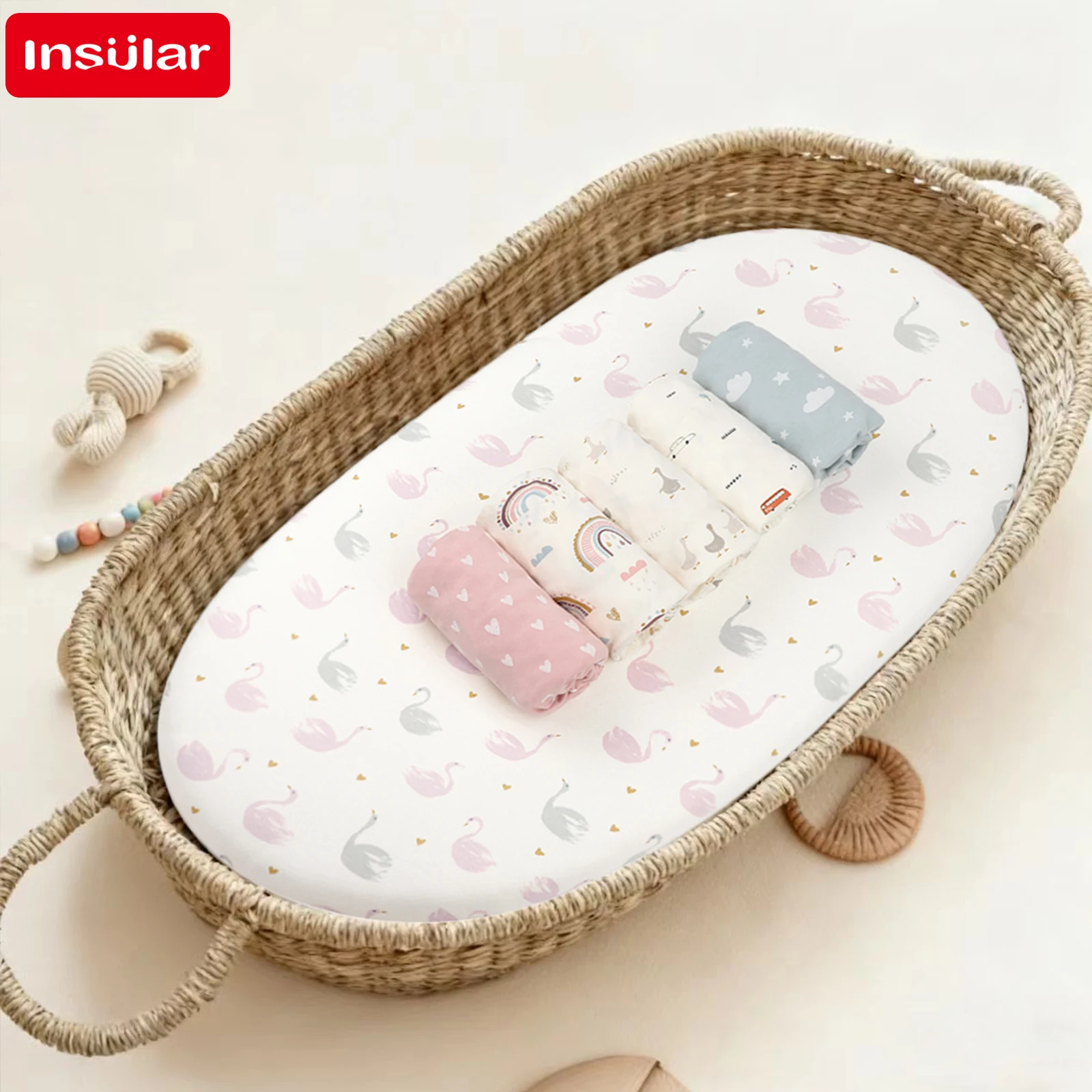 INSULAR 1PCS Polyester Fitted  - Convertible Crib Set ulasan dan harga