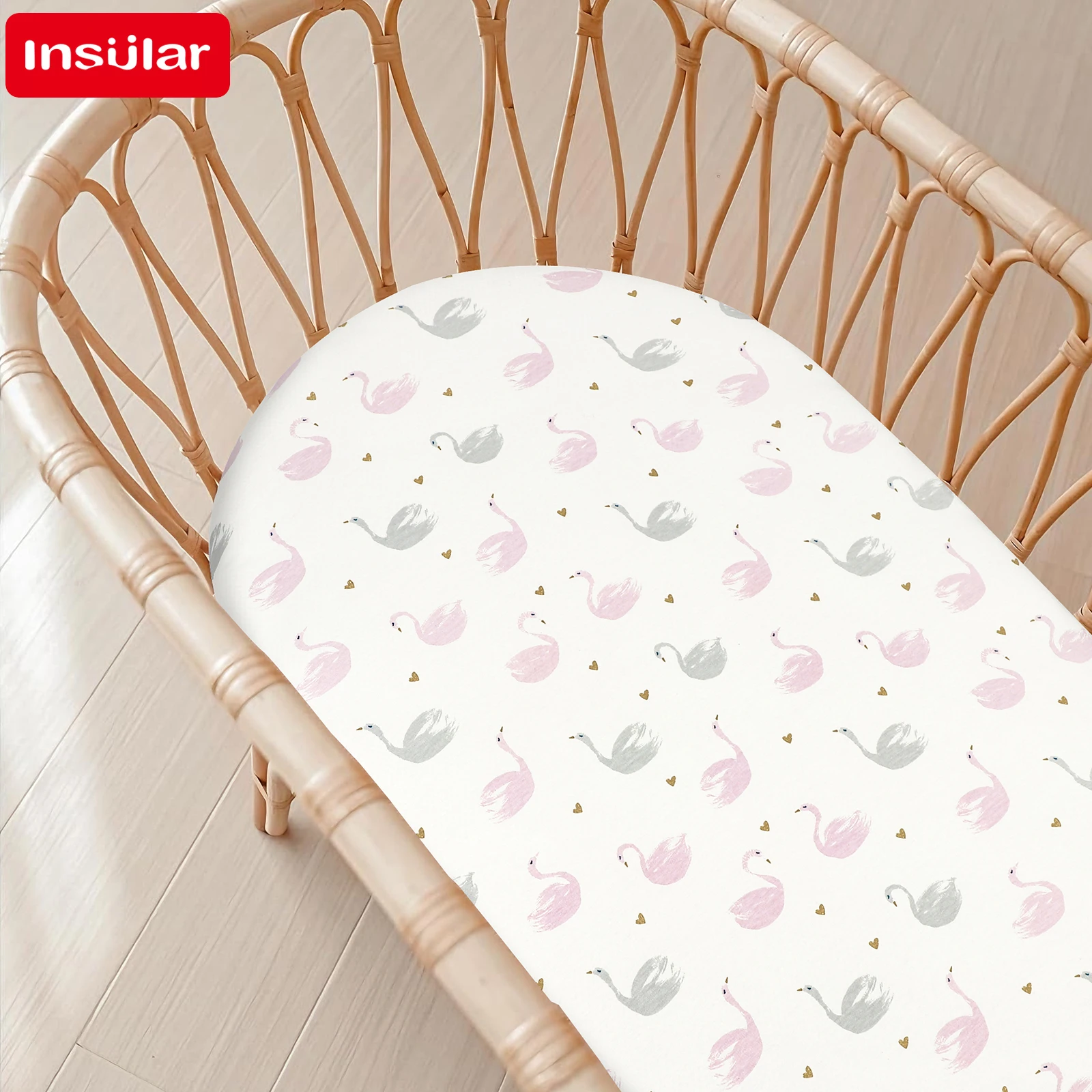 INSULAR 1PCS Polyester Fitted  - Convertible Crib Set ulasan dan harga