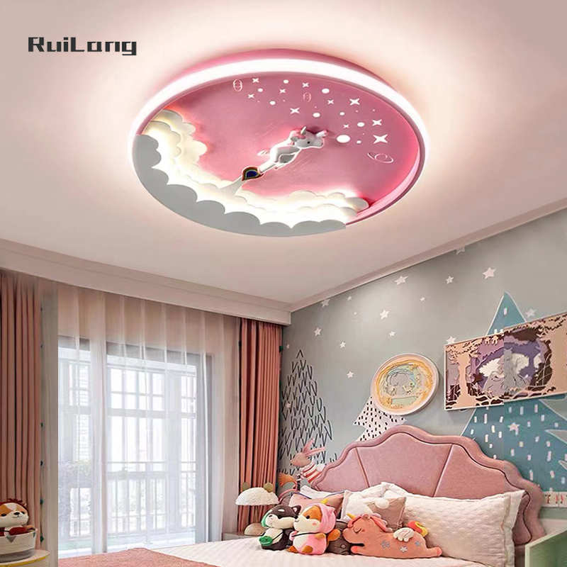 Cartoon Led Unicorn Ceiling La - Baby Nursery Ceiling Light ulasan dan harga