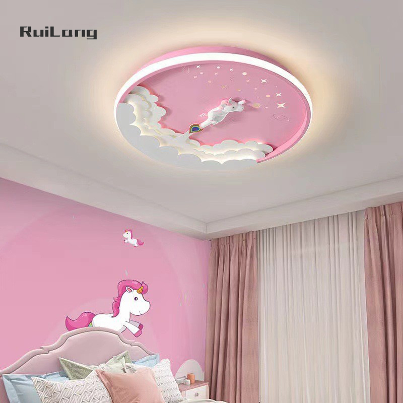 Cartoon Led Unicorn Ceiling La - Baby Nursery Ceiling Light ulasan dan harga