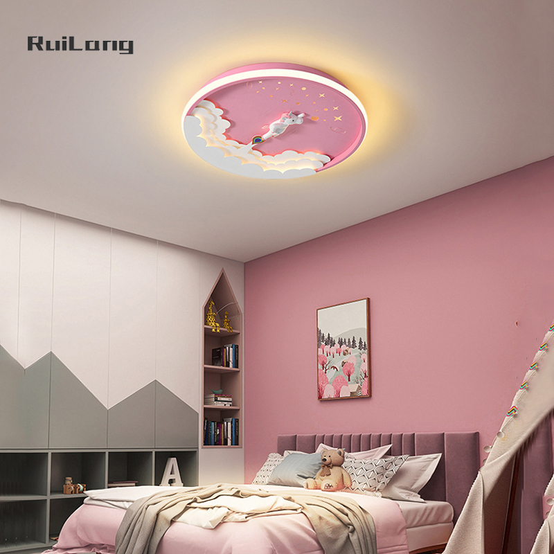 Cartoon Led Unicorn Ceiling La - Baby Nursery Ceiling Light ulasan dan harga