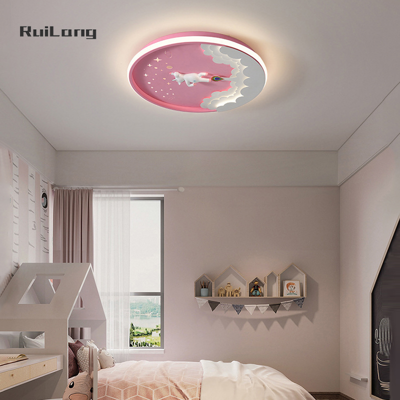 Cartoon Led Unicorn Ceiling La - Baby Nursery Ceiling Light ulasan dan harga
