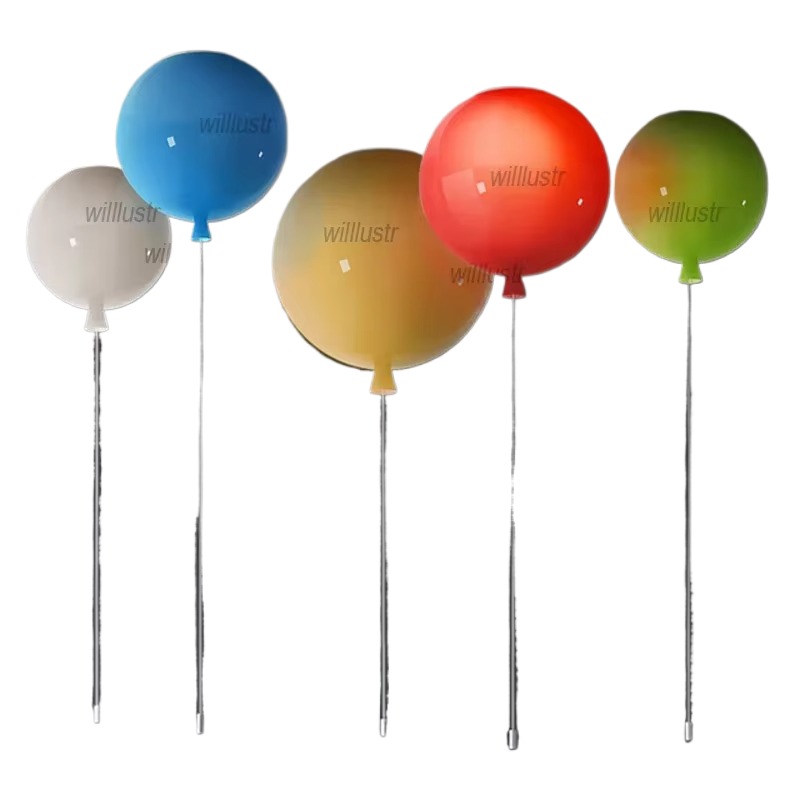 Colorful Glass Balloon Ceiling - Baby Nursery Ceiling Light ulasan dan harga