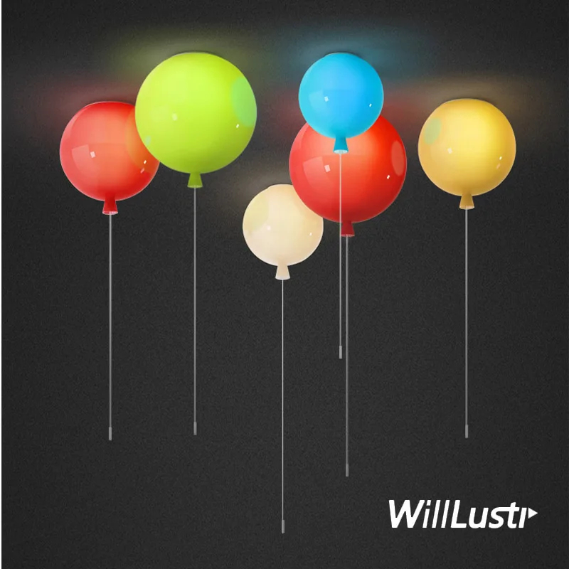 Colorful Glass Balloon Ceiling - Baby Nursery Ceiling Light ulasan dan harga