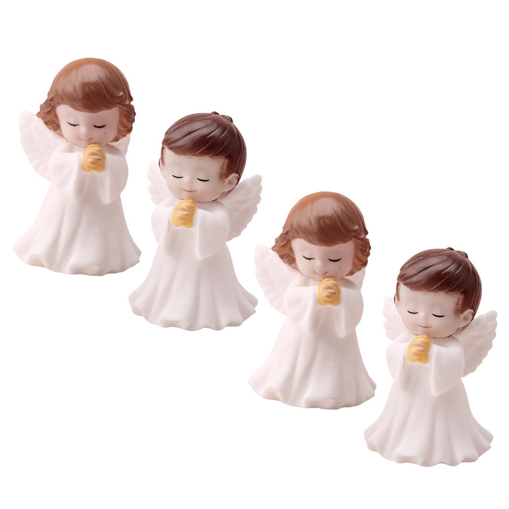 4Pcs Plastic Praying Angel Sta - Baby Nursery Table ulasan dan harga