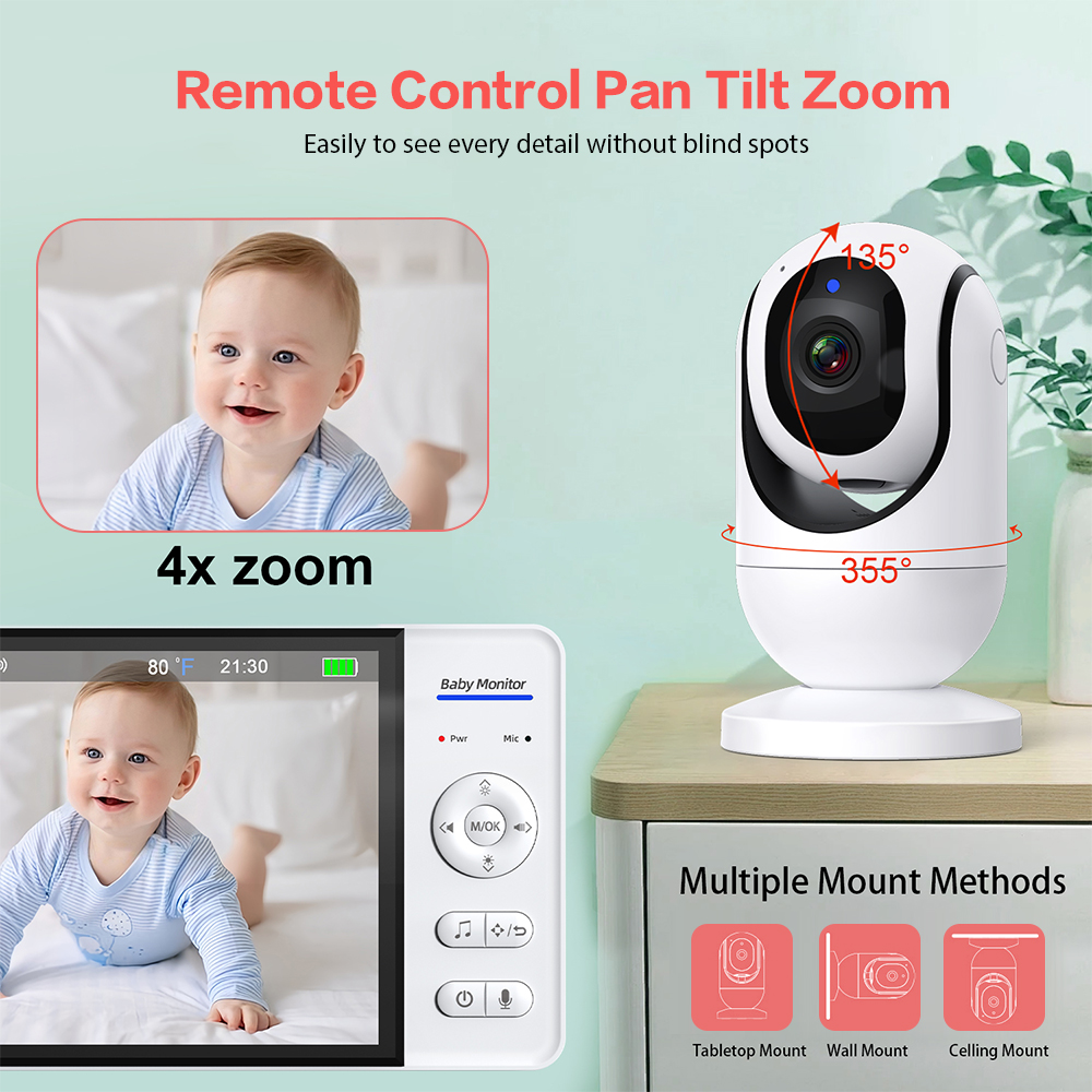 Video Baby Monitor 7'' 1080P H - Baby Monitor Split Screen ulasan dan harga