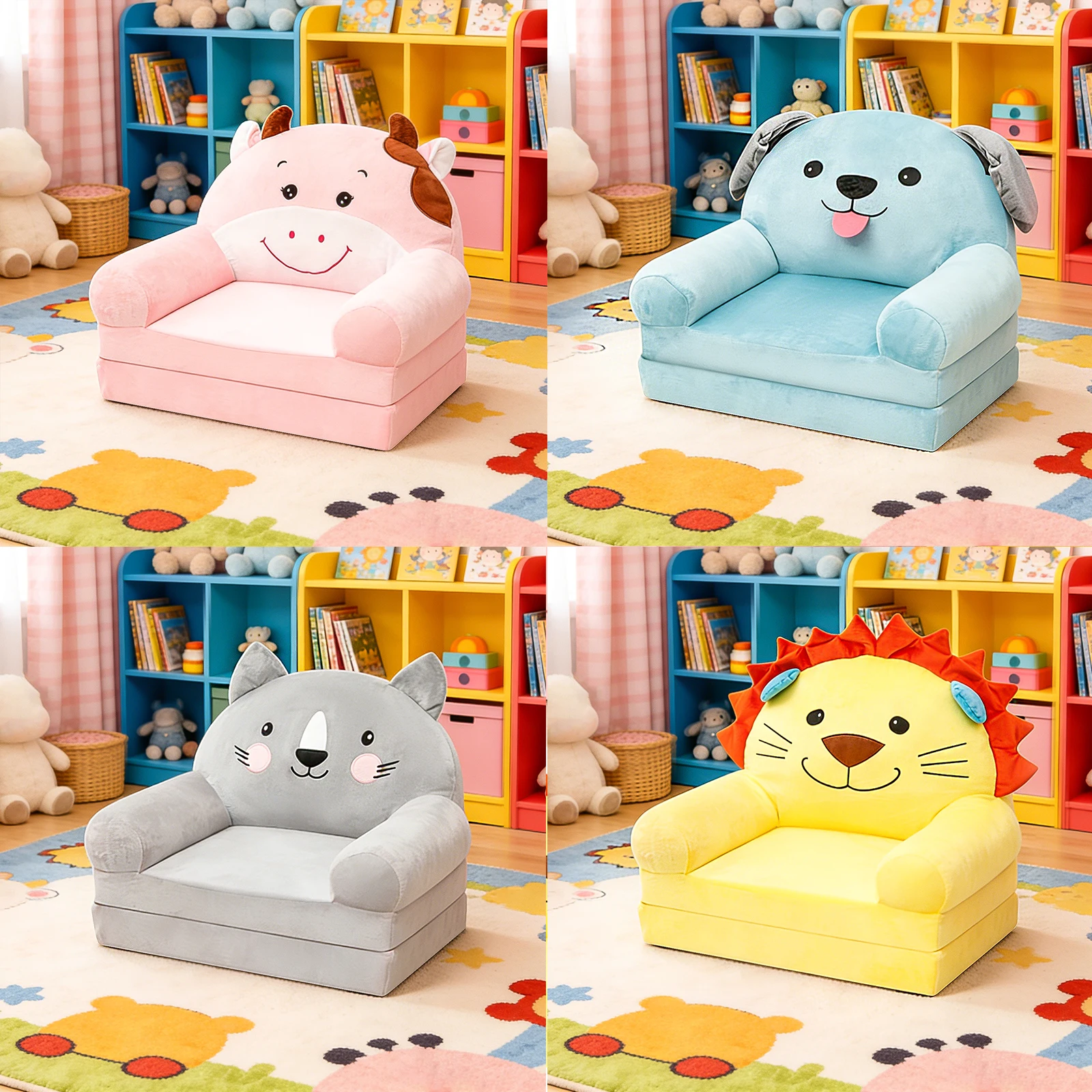 Foldable Kids Sofa Baby Seat C - Baby Nursery Table ulasan dan harga