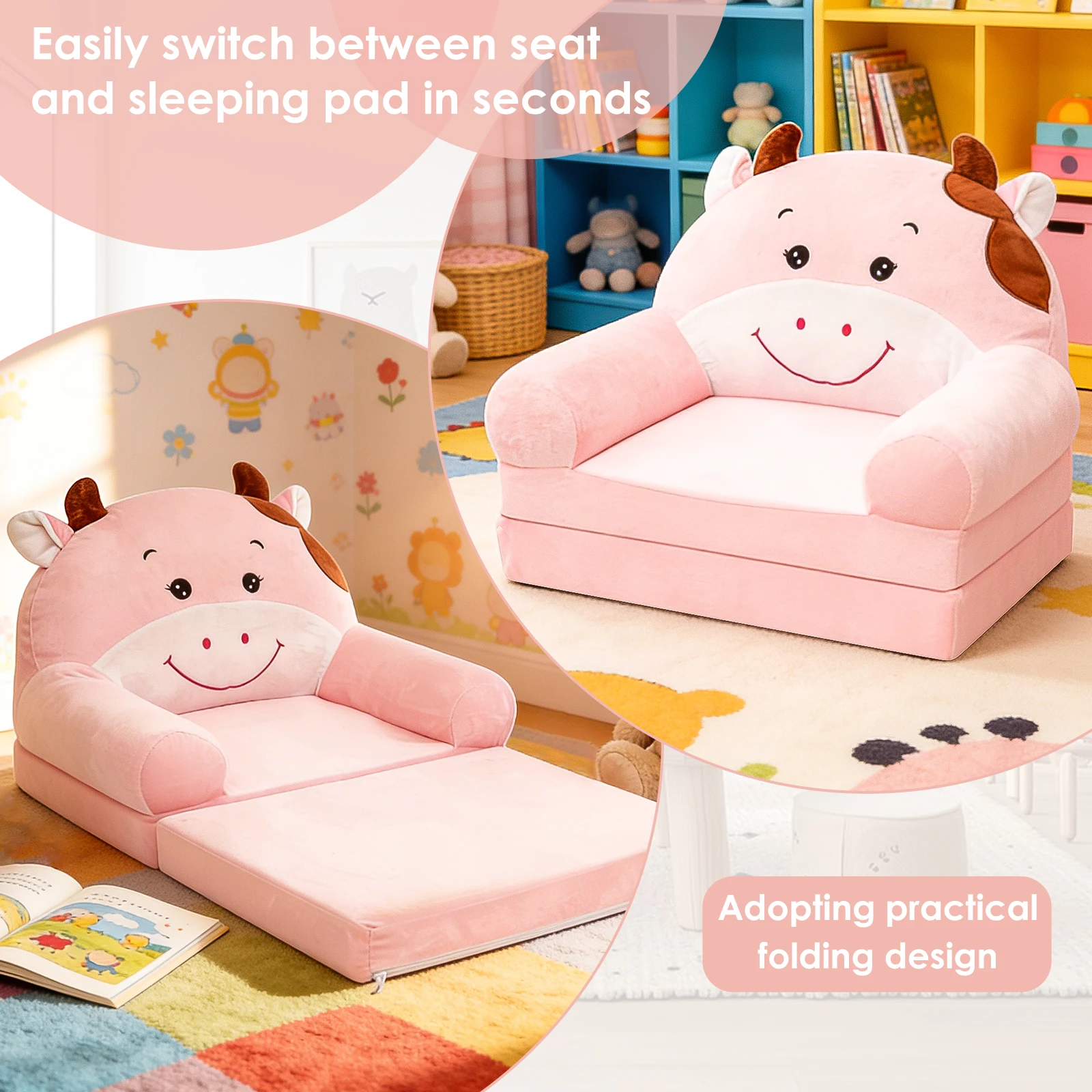 Foldable Kids Sofa Baby Seat C - Baby Nursery Table ulasan dan harga