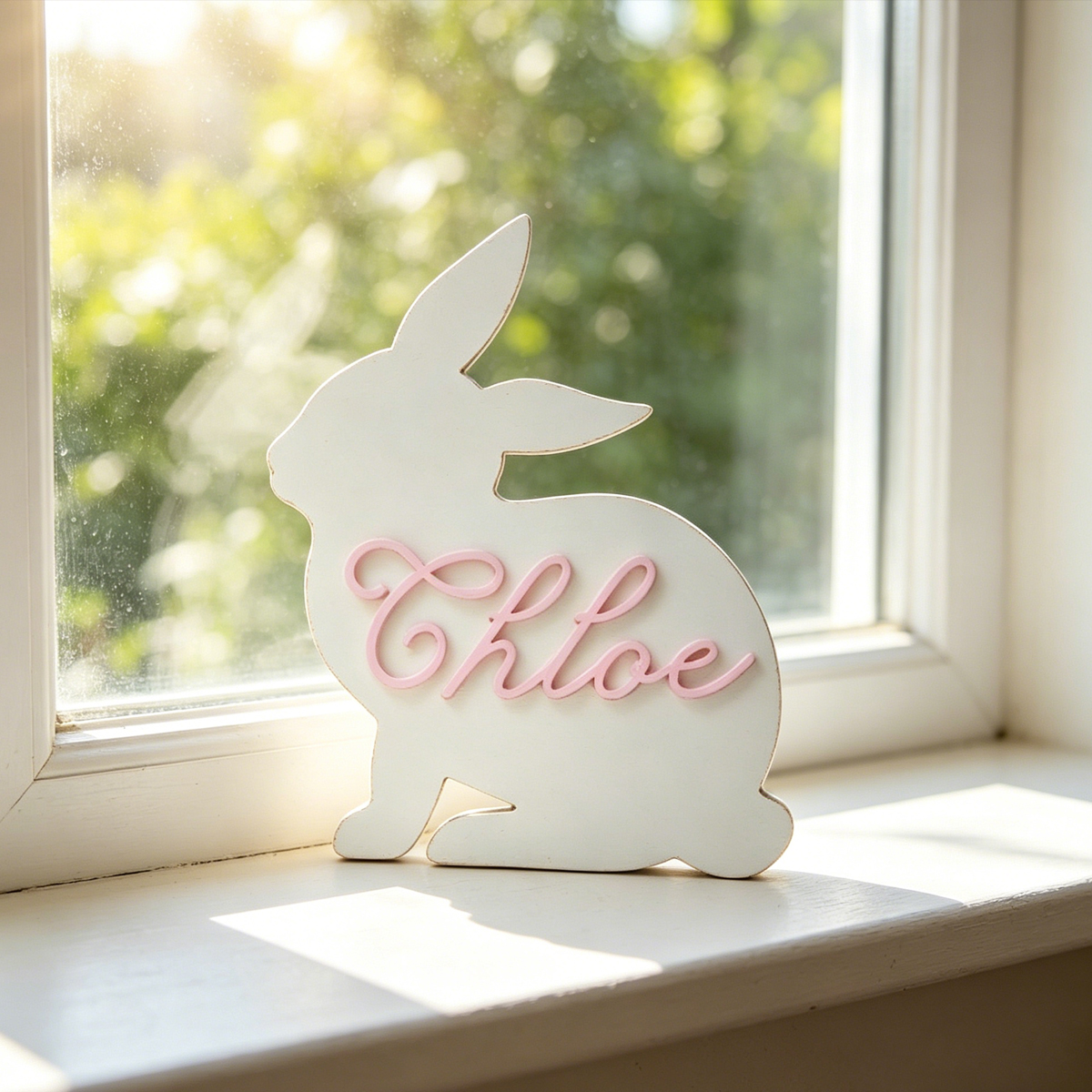 1Pc Custom Cute Bunny Name Woo - Baby Nursery Office ulasan dan harga