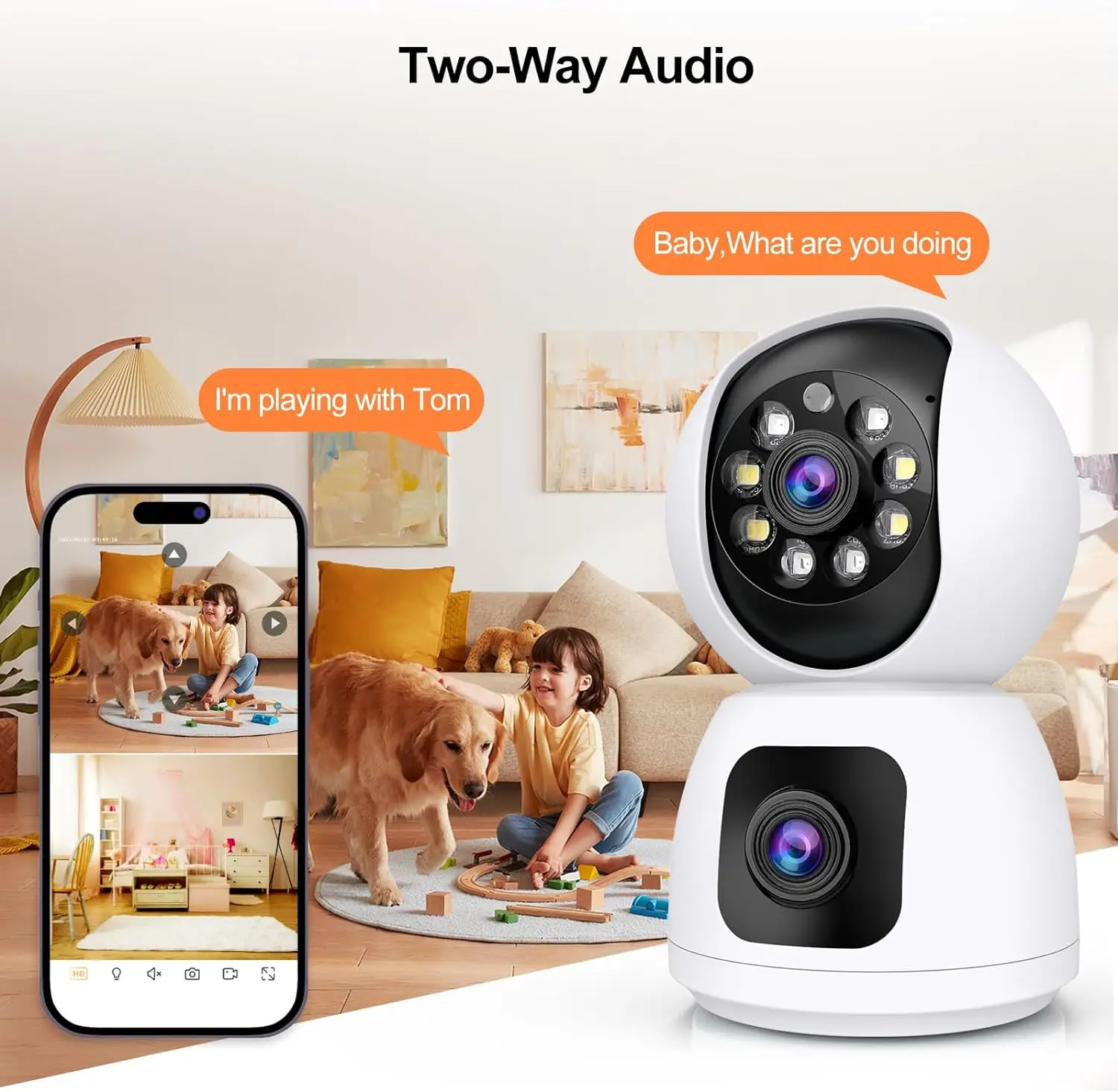 Tuya  4K 8MP HD WiFi Camera In - Baby Monitor Split Screen ulasan dan harga
