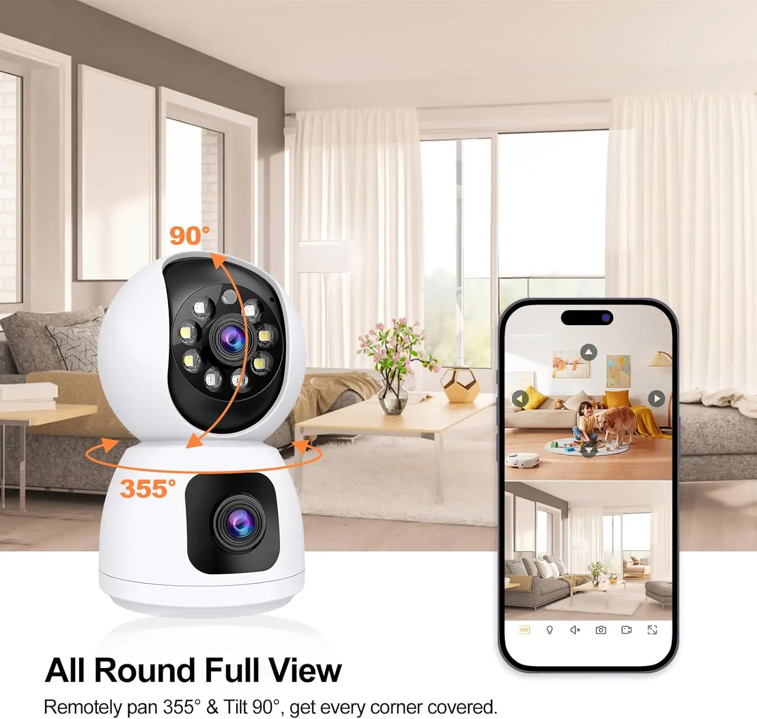 Tuya  4K 8MP HD WiFi Camera In - Baby Monitor Split Screen ulasan dan harga