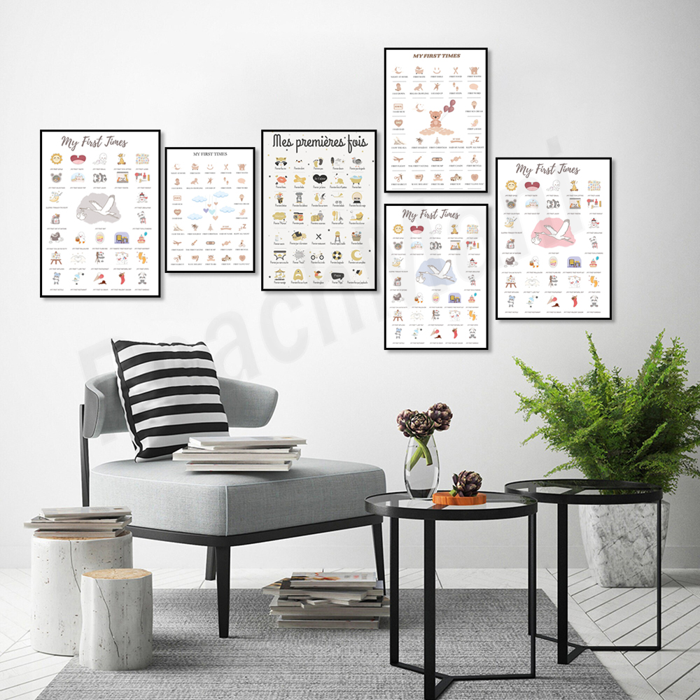 First time baby posters, poste - Baby Nursery Mirror ulasan dan harga