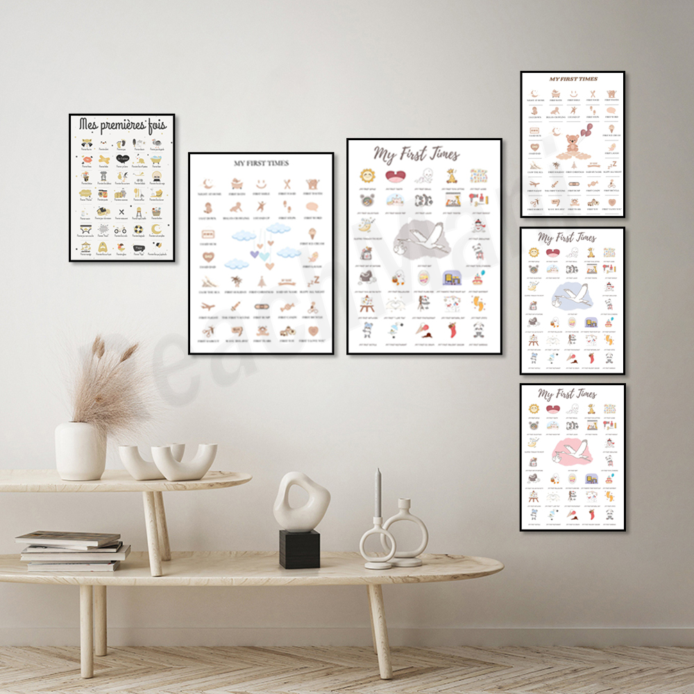 First time baby posters, poste - Baby Nursery Mirror ulasan dan harga