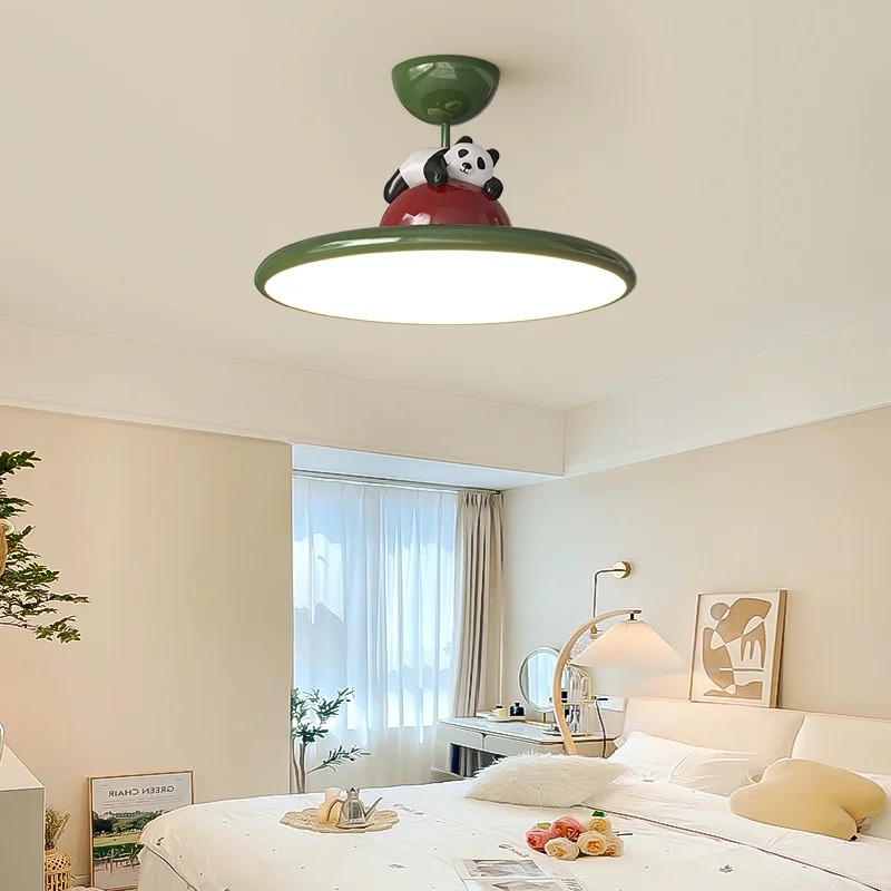 Cartoon Cream Style Panda LED  - Baby Nursery Ceiling Light ulasan dan harga