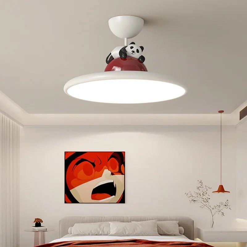 Cartoon Cream Style Panda LED  - Baby Nursery Ceiling Light ulasan dan harga