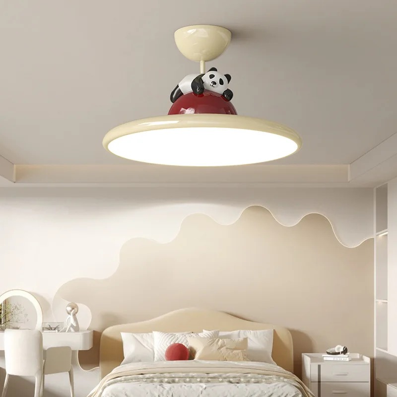 Cartoon Cream Style Panda LED  - Baby Nursery Ceiling Light ulasan dan harga