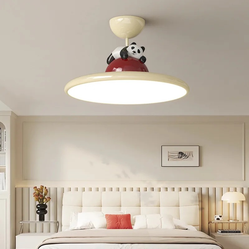 Cartoon Cream Style Panda LED  - Baby Nursery Ceiling Light ulasan dan harga