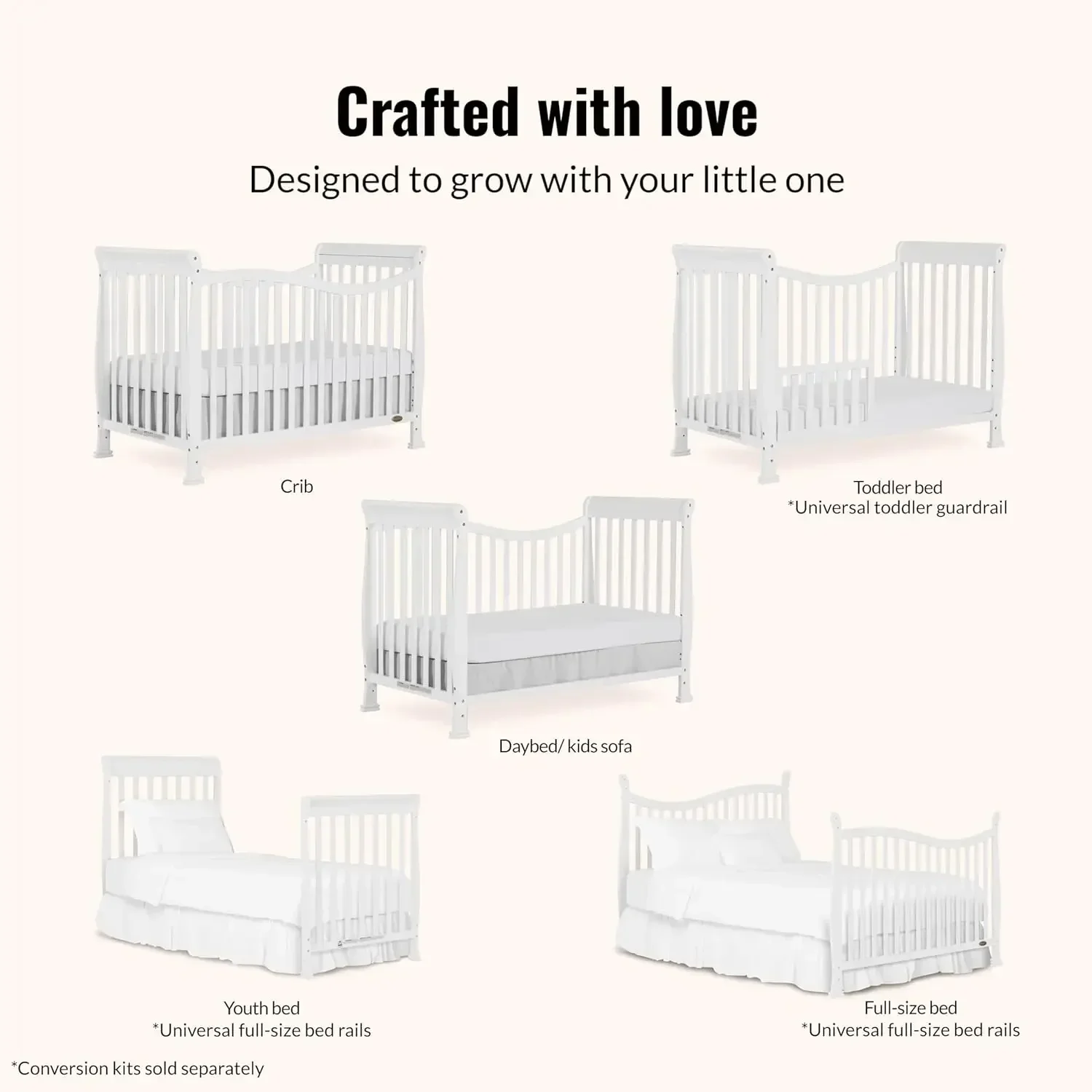 Violet 7-In-1 Convertible Life - Convertible Crib Set ulasan dan harga